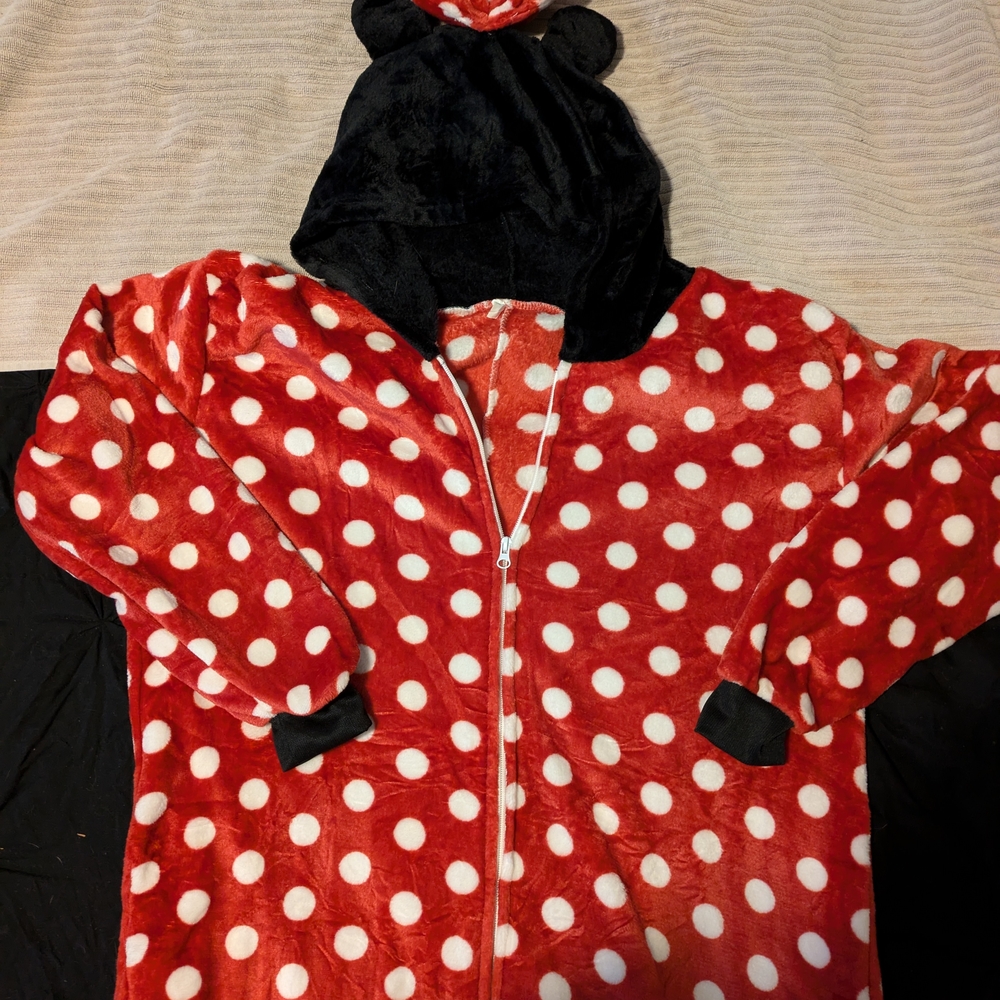Red Polka Dot Hooded Onesie